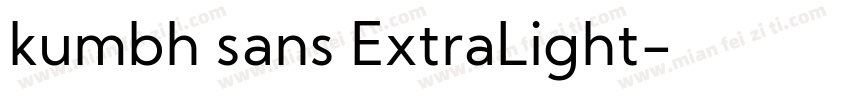 kumbh sans ExtraLight字体转换